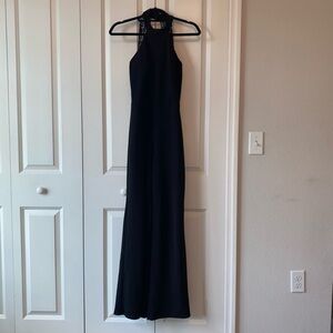 NWOT Lulu's Classic Halter Neck Black Jumpsuit